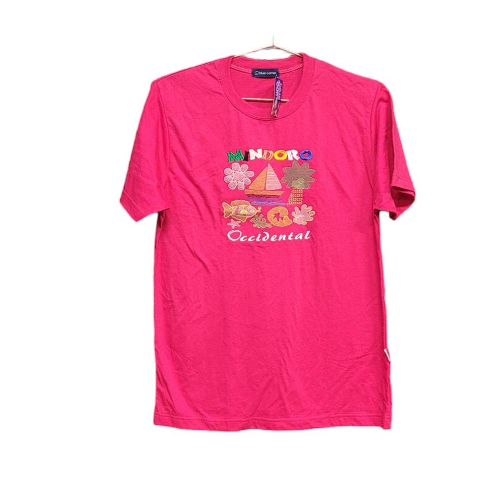 Blue Corner Mindoro Occidental Embroidered Short Sleeve Tee Size L